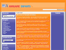 Tablet Screenshot of annuaire-enfants.com